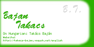 bajan takacs business card